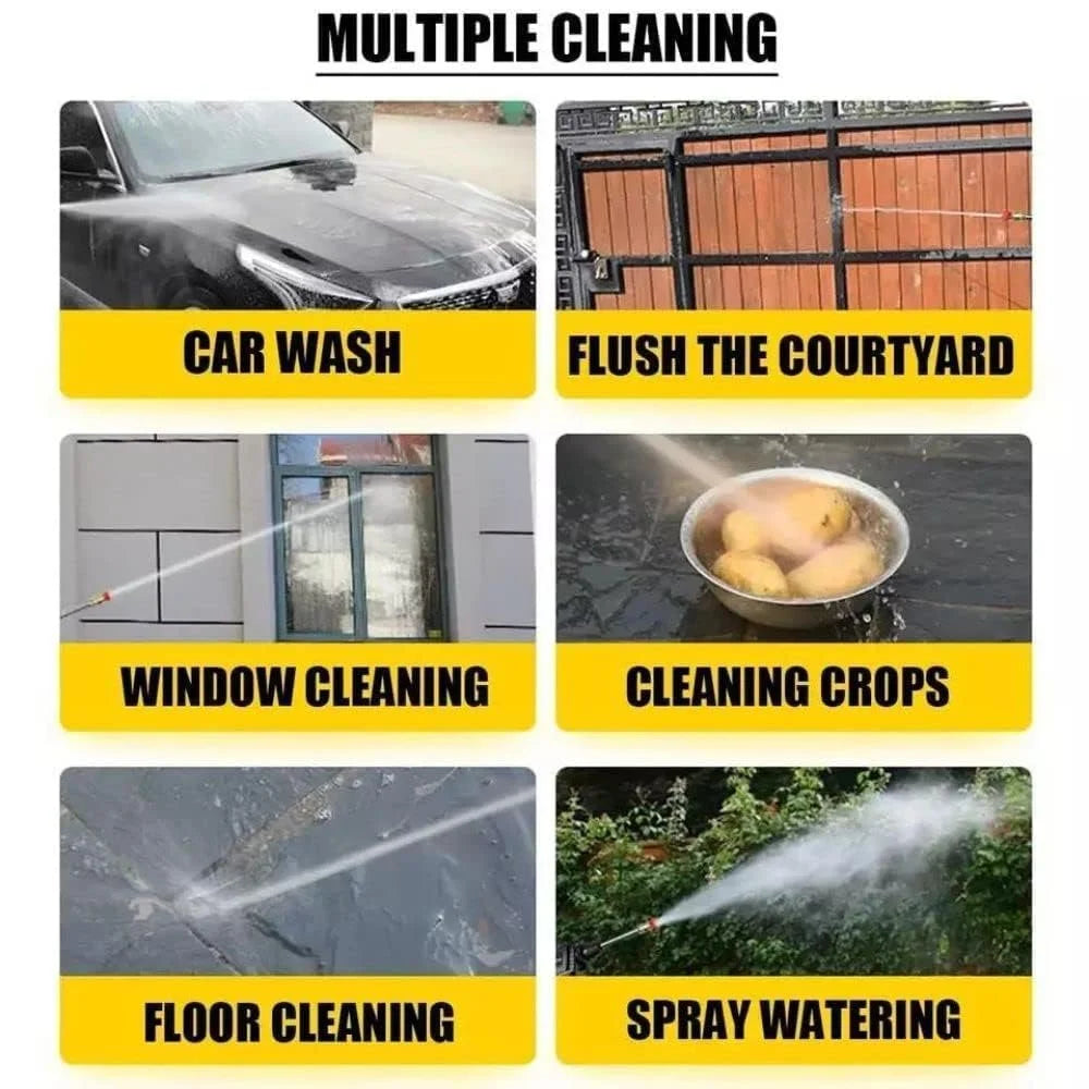 High-Pressure Car Washer – Cordless Portable Water Gun with Adjustable Nozzle & 5M Hose | By HIKASO