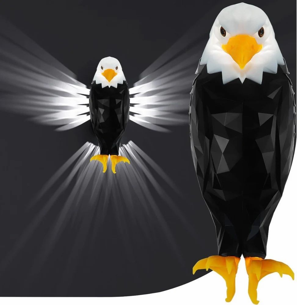 3D Eagle Wall Light – LED Illusion Lamp with Remote (Multicolor) | By HIKASO