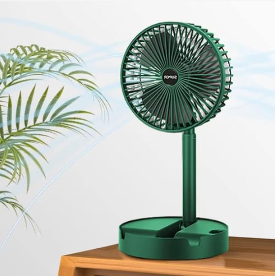 SUPER Rechargeable Telescopic Table Fan – Foldable, Cordless & Powerful | By HIKASO