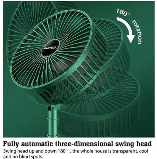 SUPER Rechargeable Telescopic Table Fan – Foldable, Cordless & Powerful | By HIKASO