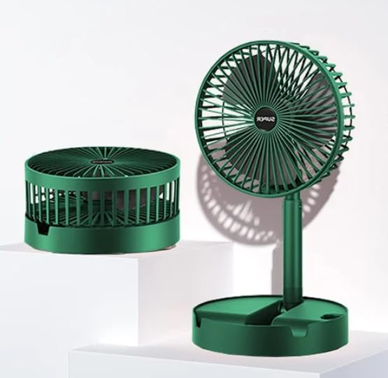 SUPER Rechargeable Telescopic Table Fan – Foldable, Cordless & Powerful | By HIKASO